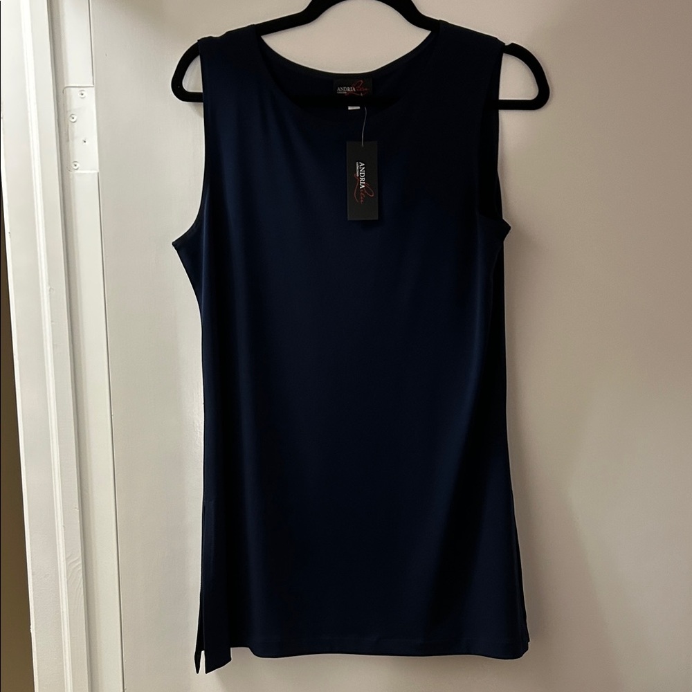 Navy Blue Sleeveless Tank